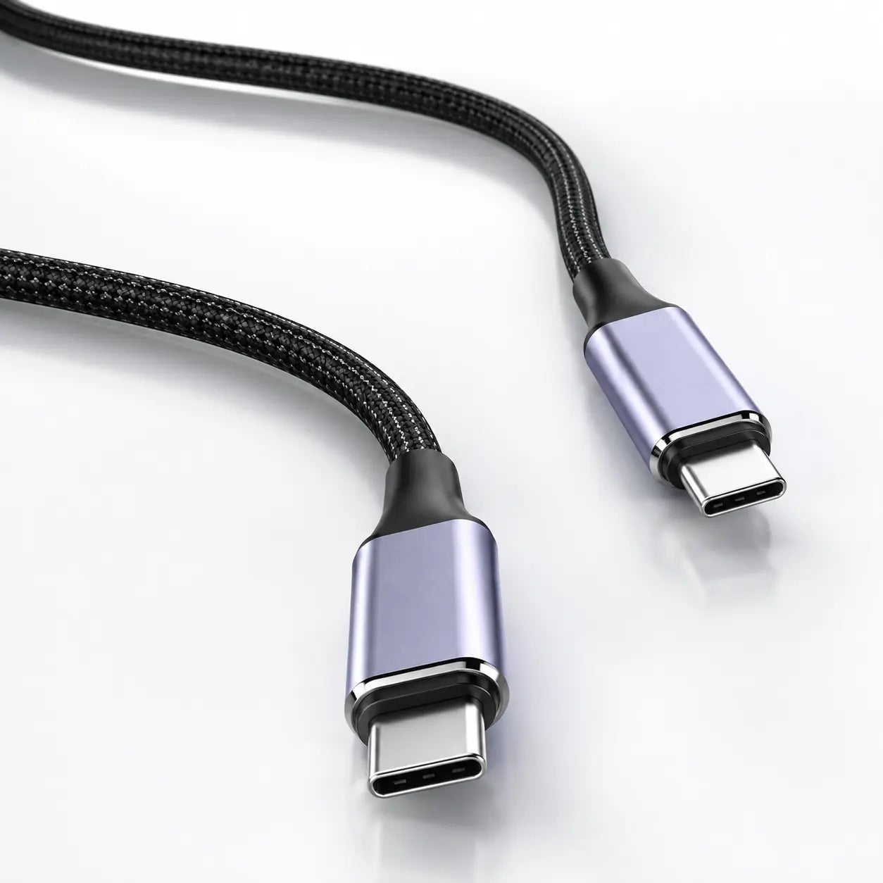charge faster with 100w braided cable usb-c