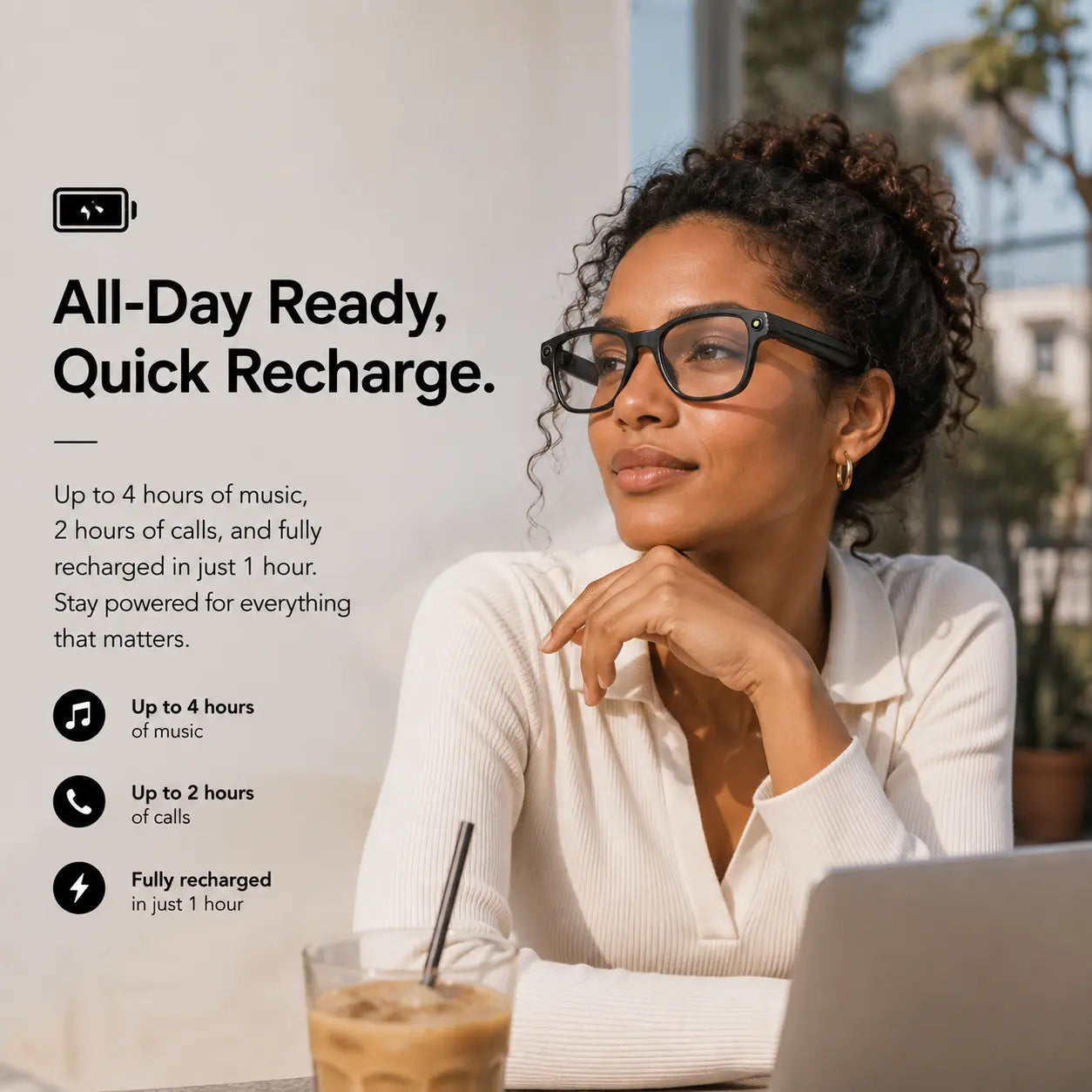Smart camera sunglasses with Bluetooth 5.3 connectivity